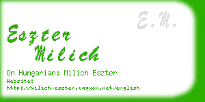 eszter milich business card